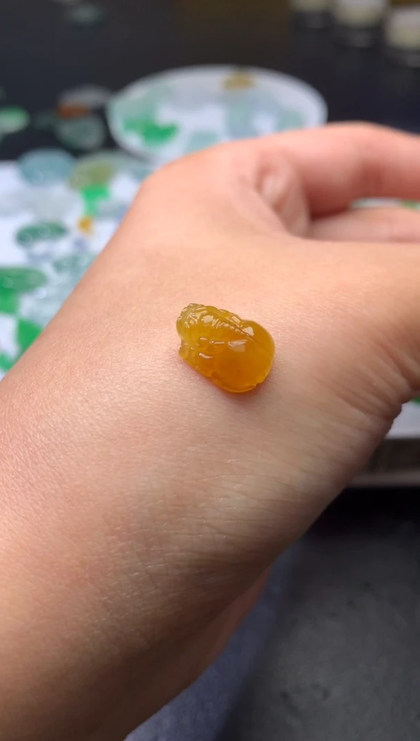 未镶嵌定制翡翠毛货 12-9.5-5.1
