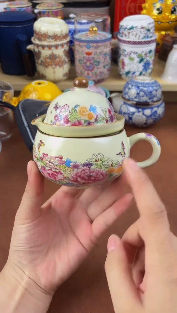 陶瓷茶具摆件旅行套组