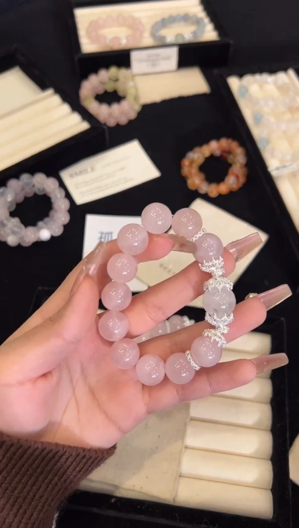 【闪购商品】水晶手链合金粉水晶手链x1460