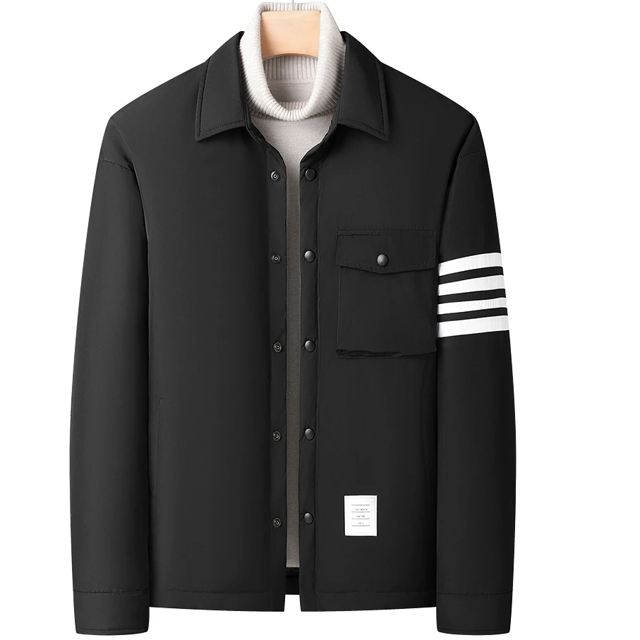 罗尔基那斯冬季新款轻薄款羽绒服男士韩版潮流白鸭绒保暖休闲外套