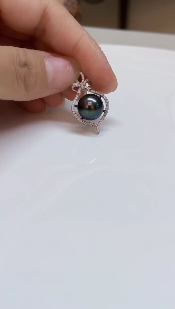 银S925镶嵌颈饰海水珍珠11mm