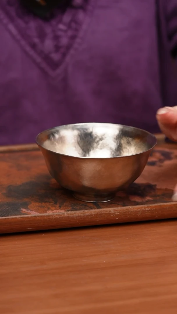 【闪购商品】暗香疏影/纯钛宫廷碗/细面银