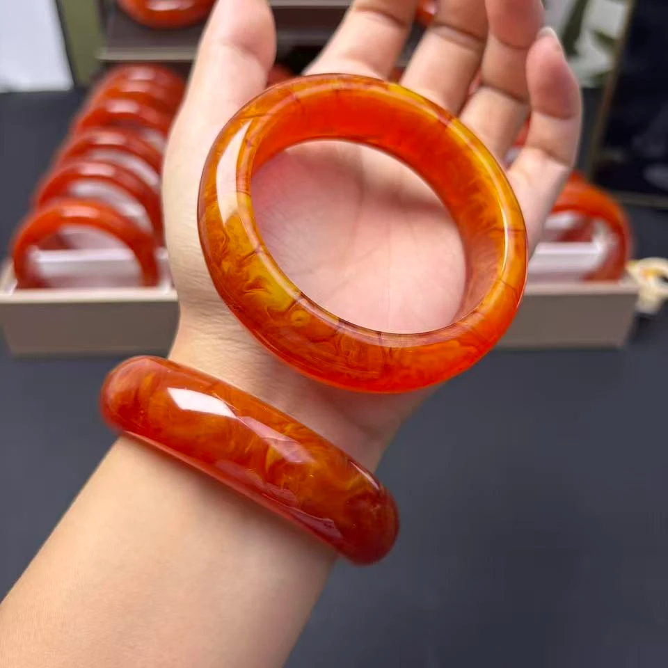 【正品金沙药王】收藏老料满紫杉醇时尚金沙药王珀手镯（多样性发）