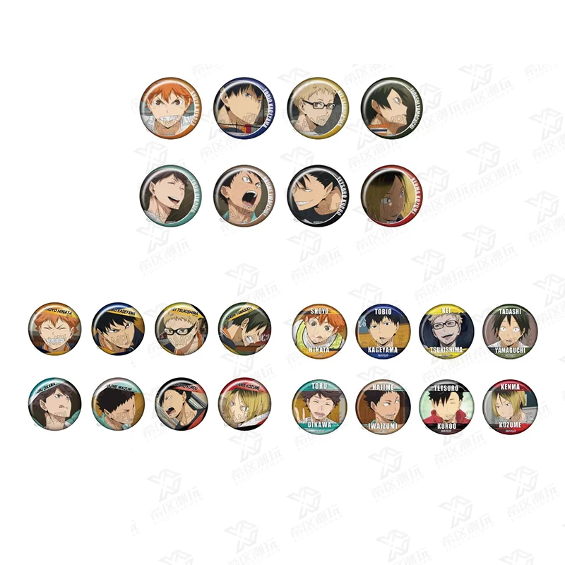 【代拆】排球少年百面相123弹吧唧 徽章 动漫周边日谷 现货