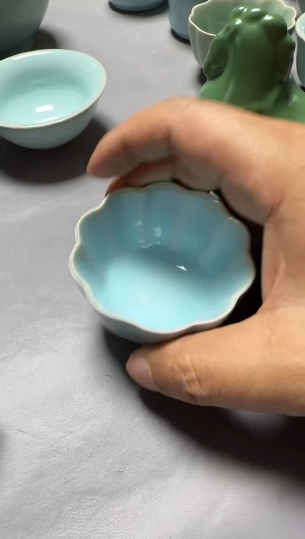 汝瓷平顶山汝瓷产品   花口杯