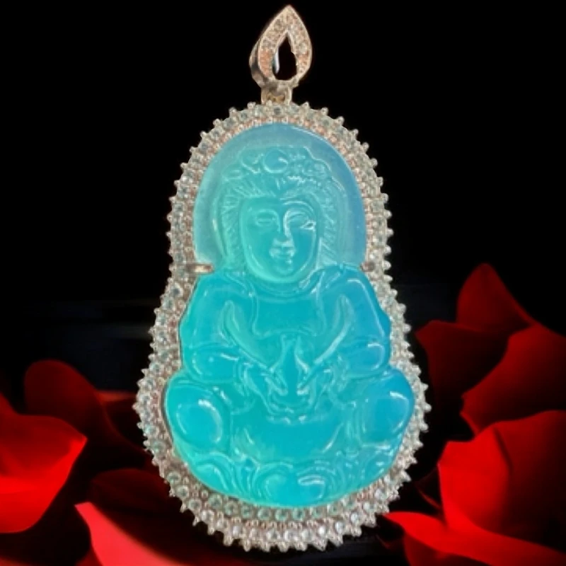 CT002 天空蓝观音吊坠