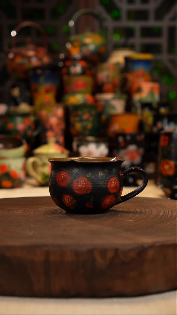 油画    釉下彩   杯子