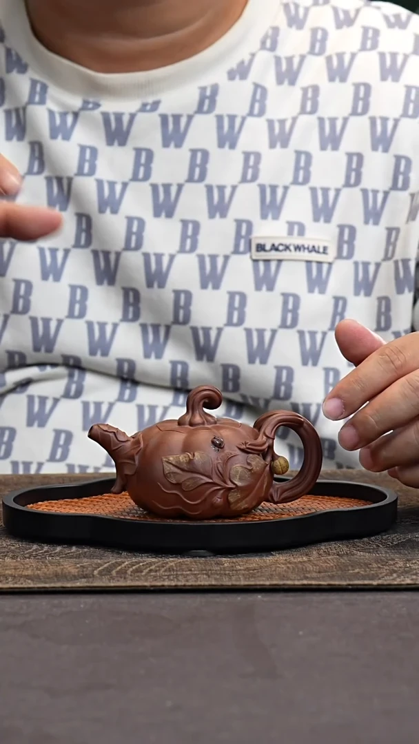 茶壶紫砂范菊芳 南瓜壶 底槽清 无暇不退不换