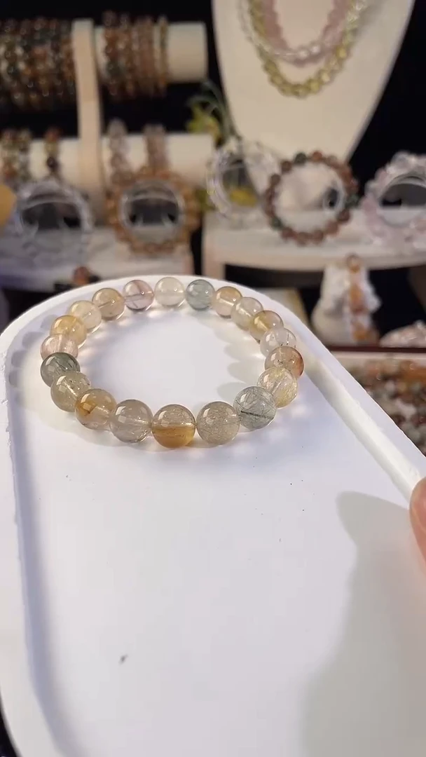 未镶嵌手串水晶兔毛10M+