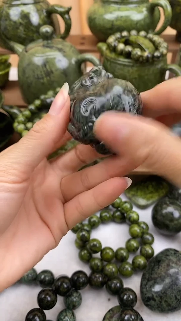 【闪购商品】蛇纹石玉貔貅把件未镶嵌貔貅