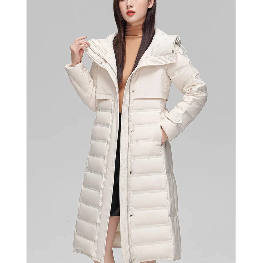 保暖长款羽绒服宽松冬季修身中长款秋冬女装连帽215