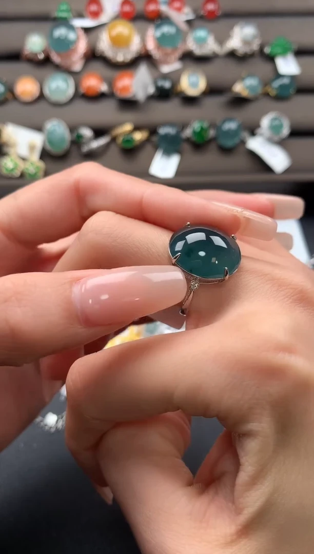 【闪购商品】翡翠戒指银S925镶嵌3213213132