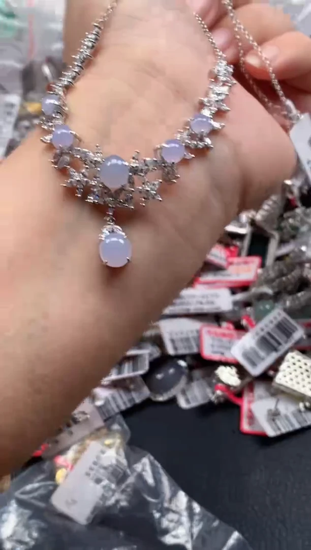 银S925镶嵌戒指翡翠天然A货缅甸翡翠