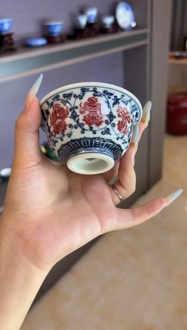 瓷片鹏景德镇毛仔柴窑杯