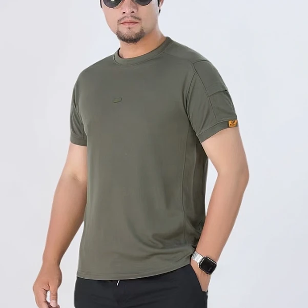 夏季coolmaxT恤户外圆领速干短袖男士战术运动T恤夏季舒适透气