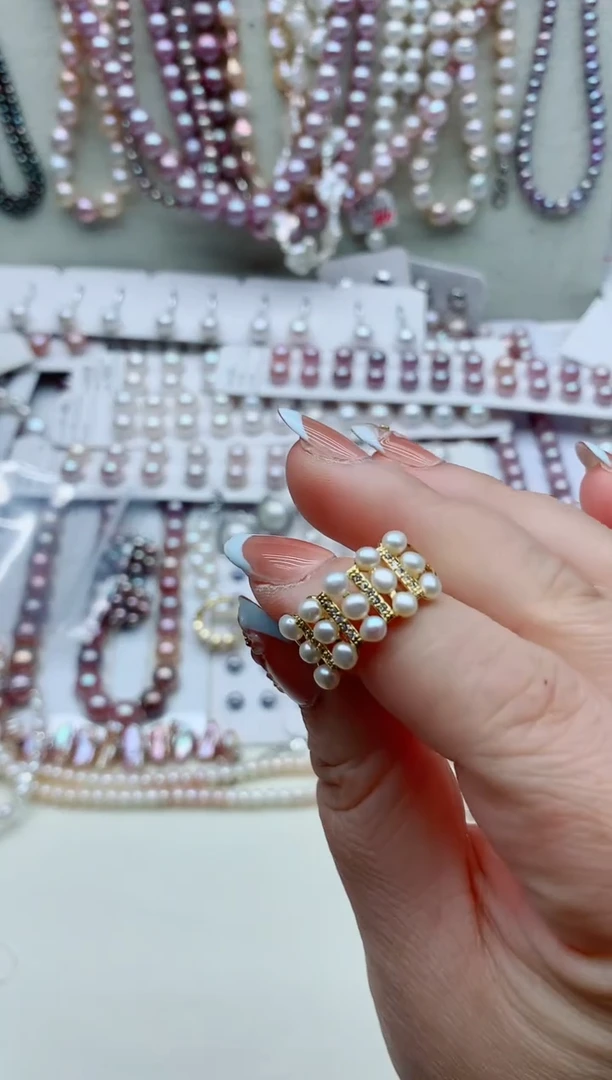 淡水珍珠未镶嵌颈饰自**在淡水珍珠戒指