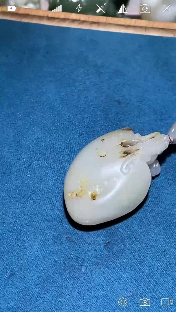 和田玉未镶嵌把件LL龙龟手把件78g