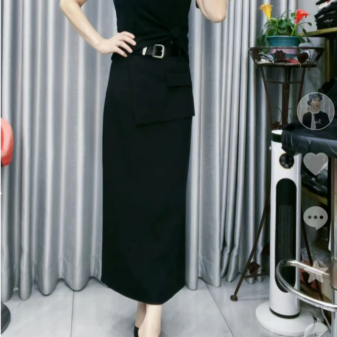 【懂你吴姐】8808木子长款带皮带裙子