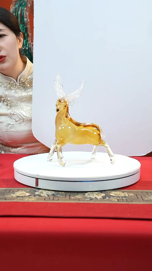 琉璃手工艺品茶金鹿