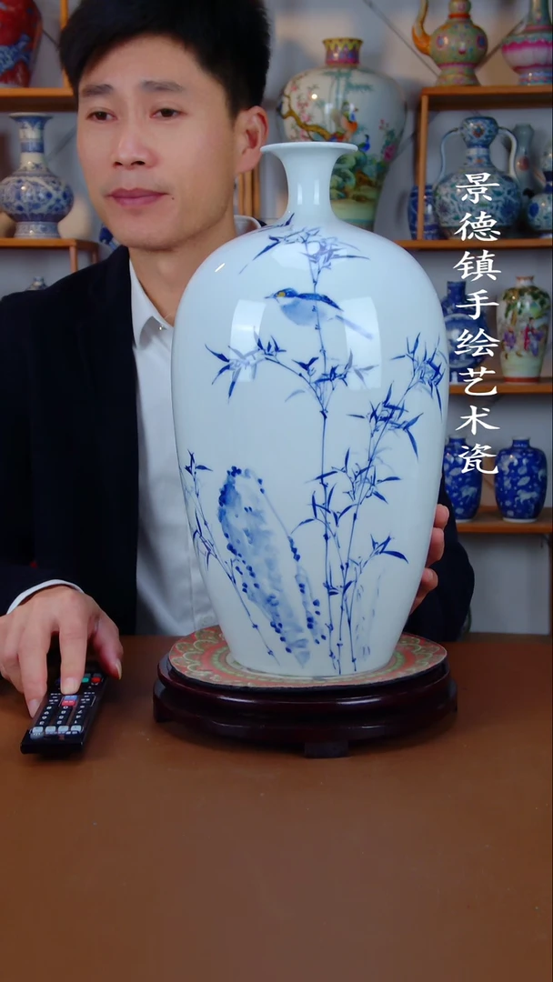 瓶景德镇手工手绘陶瓷摆件13