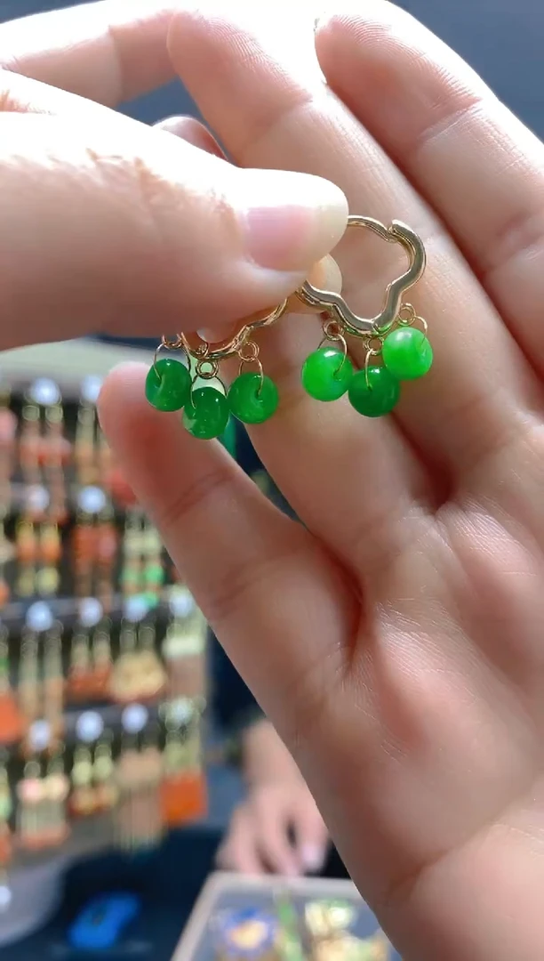 【闪购商品】翡翠耳饰合金080翡翠