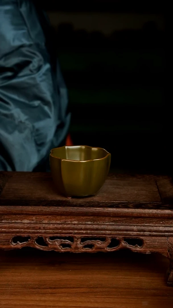 杯茶叶 末葵口杯厚胎