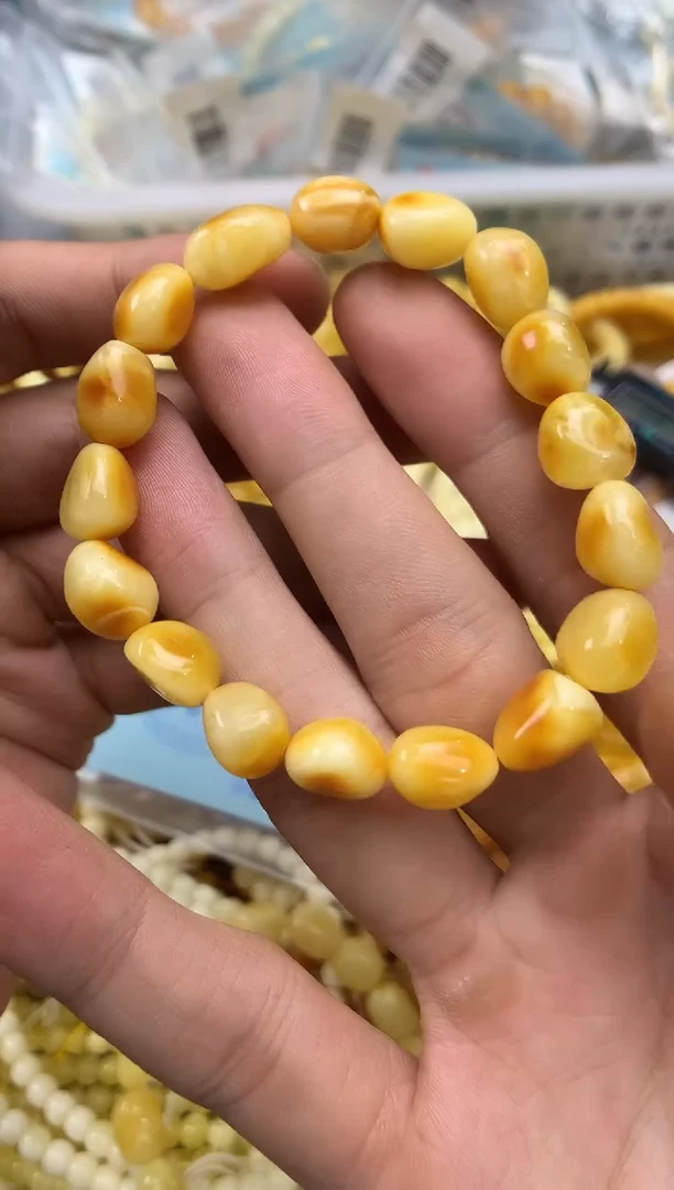 裸石蜜蜡未镶嵌手串