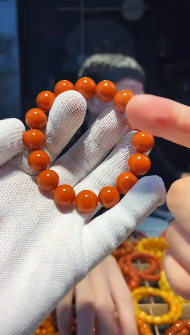 未镶嵌手链南红玛瑙13+单圈