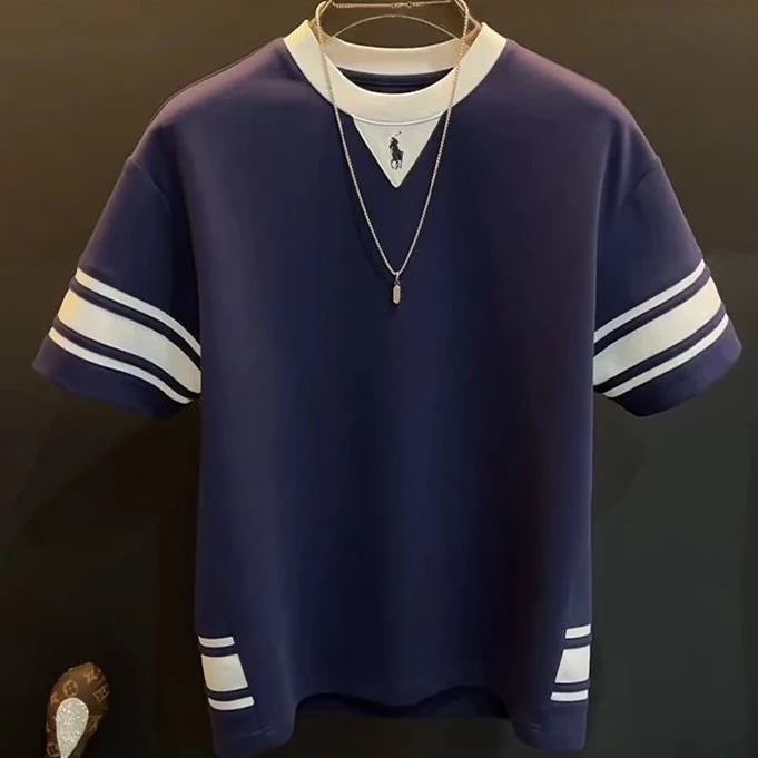 BY-短袖宽松型常规T恤韩版潮流小众短袖 TX8066