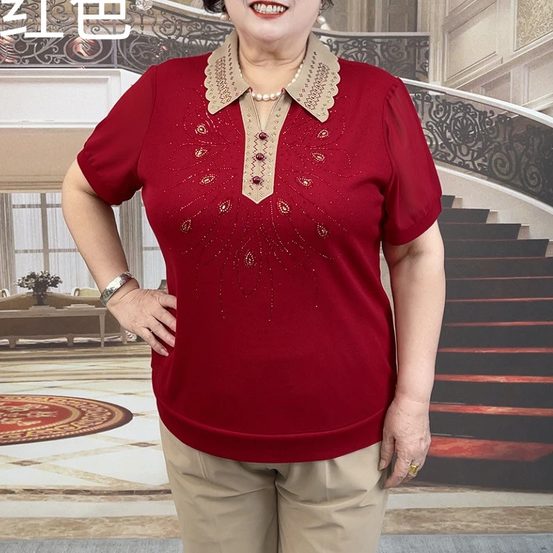 【特价清】YYZY2787大码品质烫钻小衫