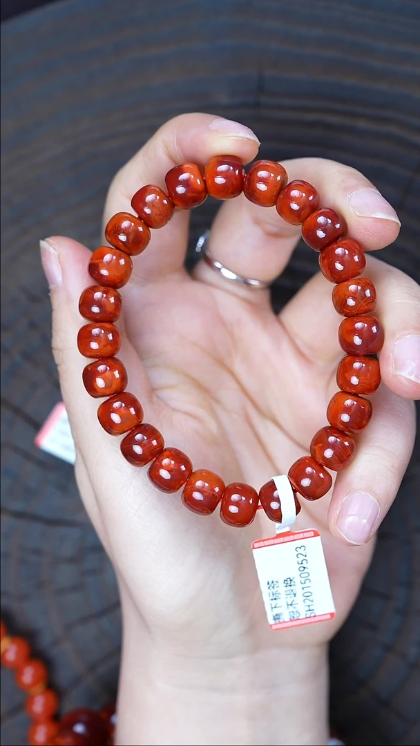 未镶嵌手串南红玛瑙宛**空无胶无裂瓦西原矿9523