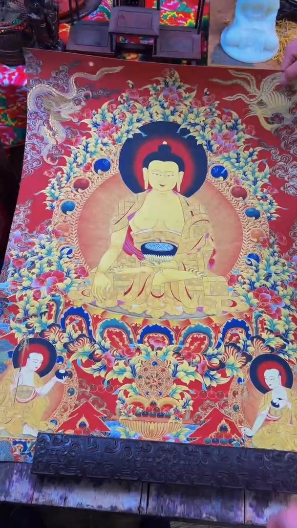 装裱画精品绘画手工唐卡链接-----释迦牟尼佛