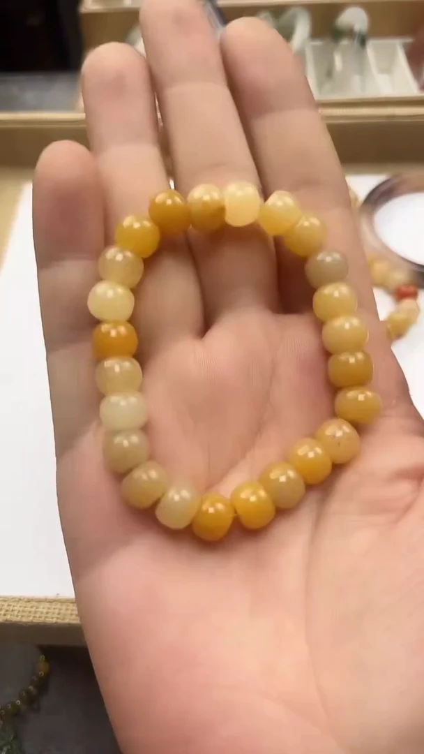 【闪购商品】石英质玉手链未镶嵌暖阳黄