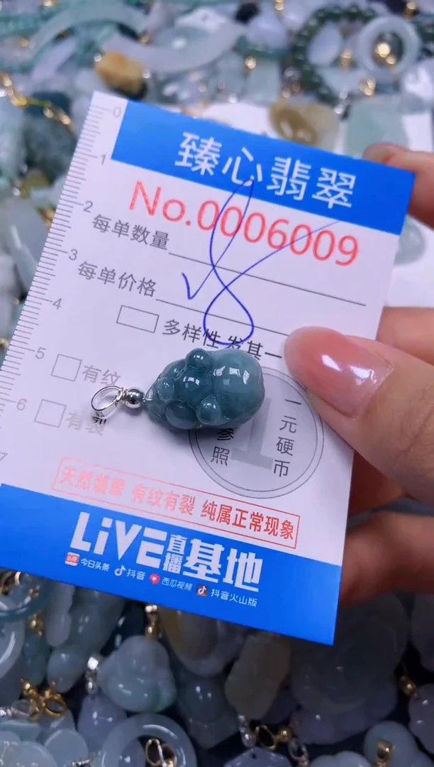 吊坠(不含链)未镶嵌翡翠6009