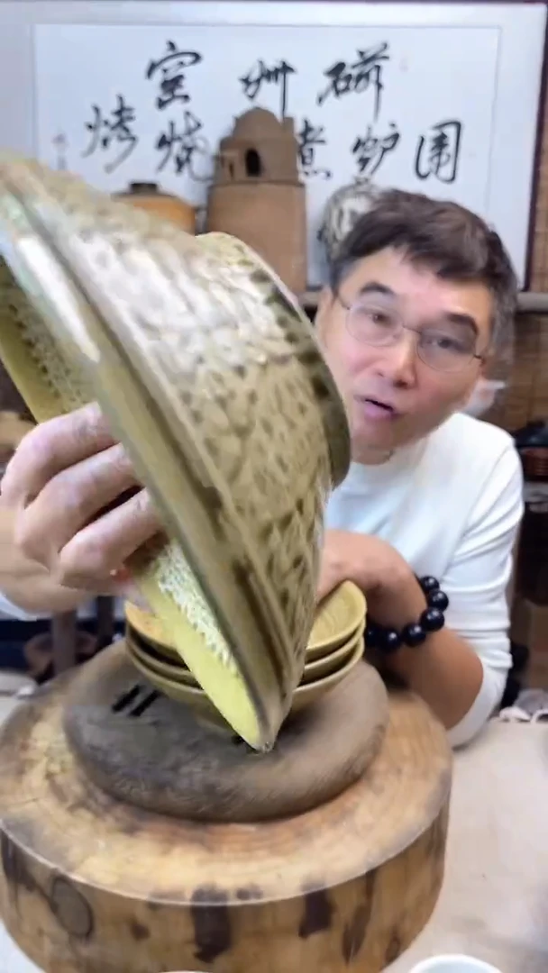 虎皮釉8寸拉面碗斗笠碗（4只装）