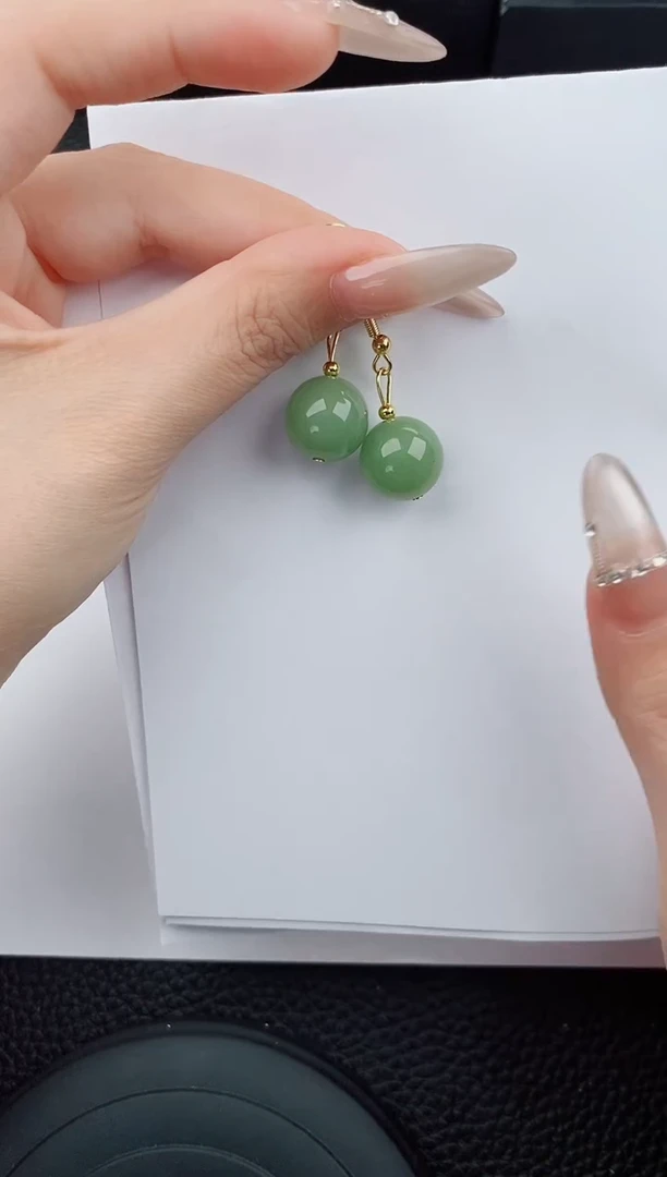 东陵石未镶嵌耳饰555碎玉微色差T16