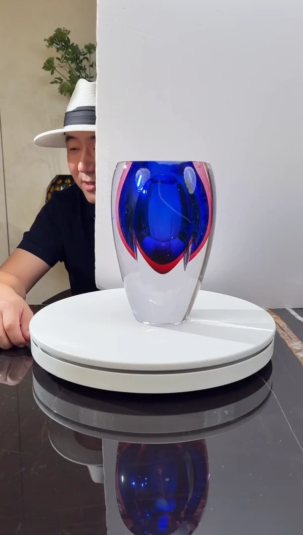 摆件璨石美学金红紫罗兰艺术花瓶
