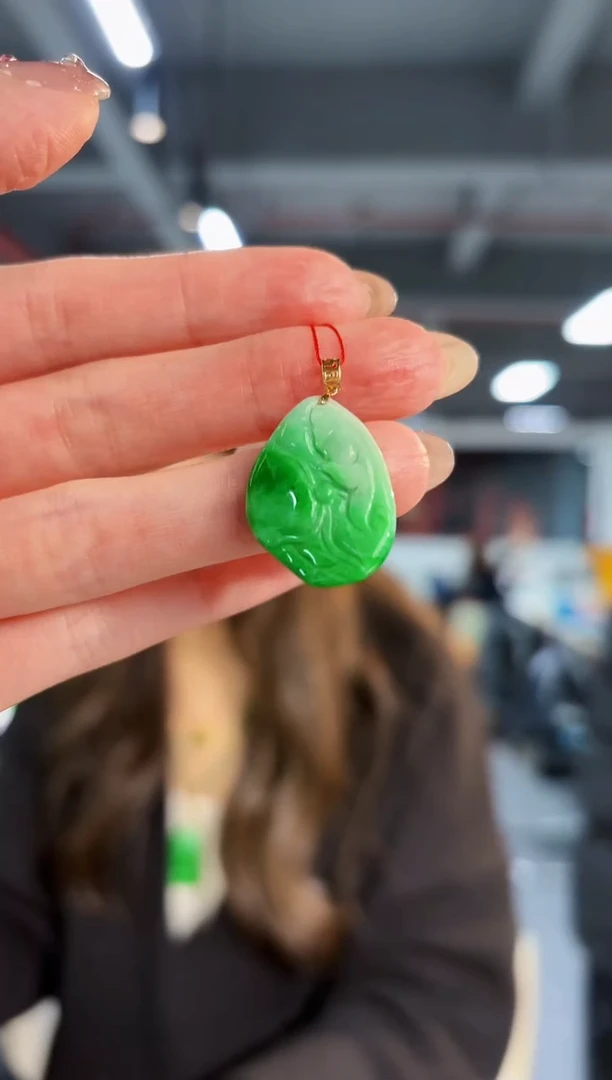 【闪购商品】翡翠颈饰18K金镶嵌缅料A货/支持复检/一件