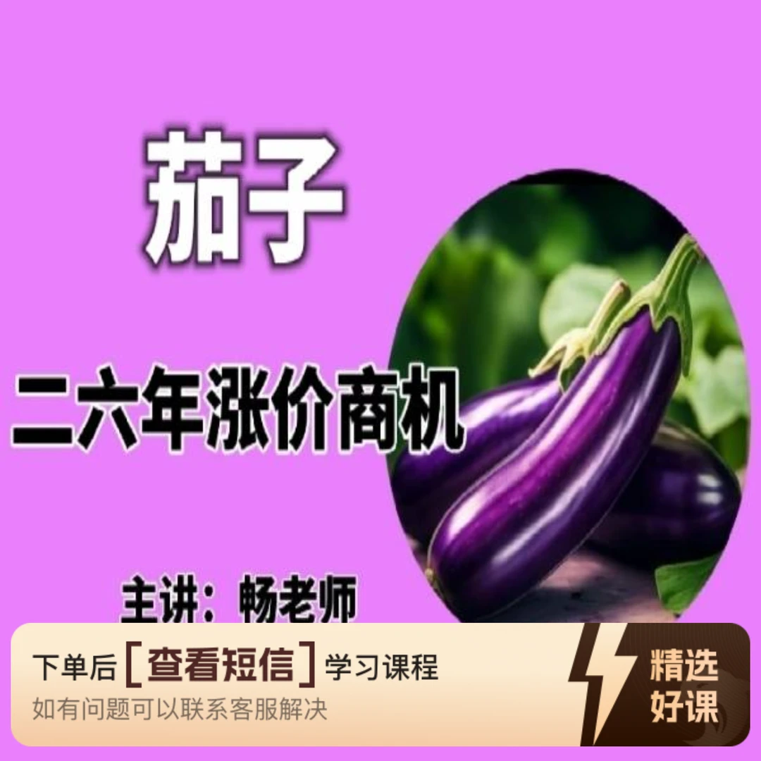 茄子二六年涨价商机（留意短信解锁课程）