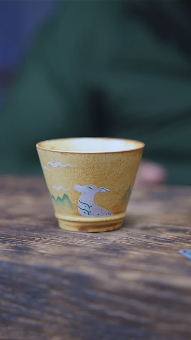 【闪购商品】景德镇手绘小鹿单杯