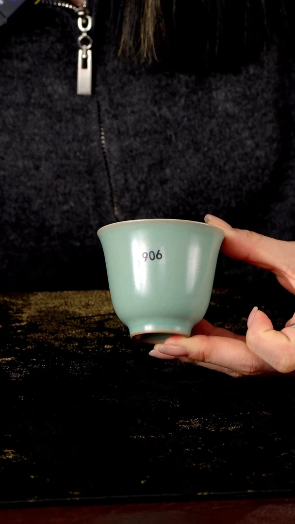 杯906 铃铛杯100cc匠工款君绿釉