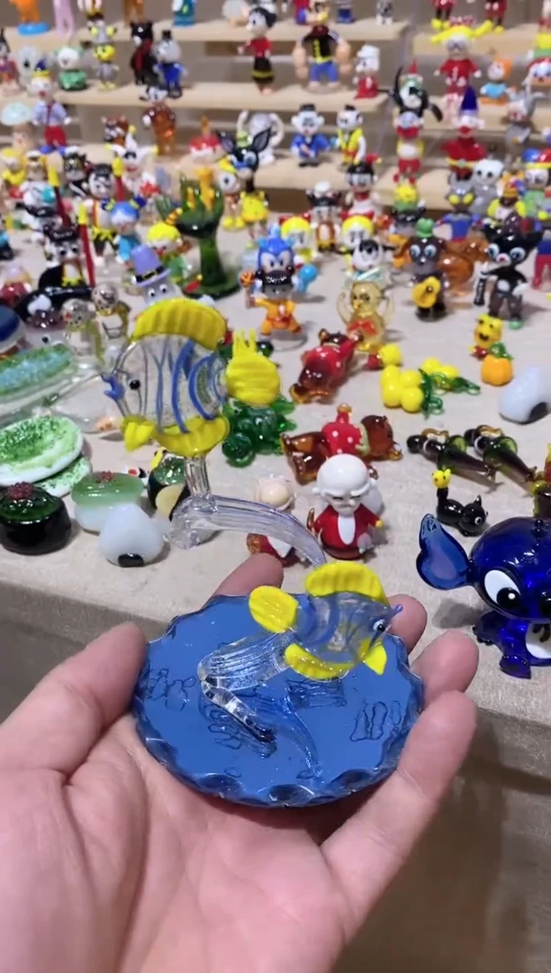 琉璃手工艺品底座鱼