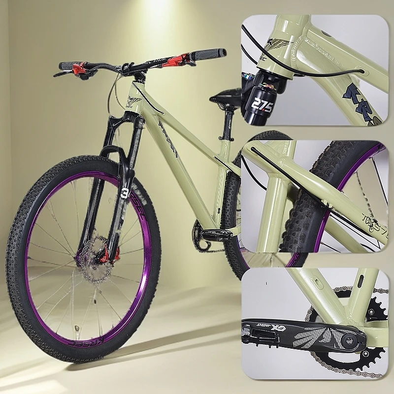 山地自行车通用单速变速越野男女通用单车27.5寸高强度土坡车