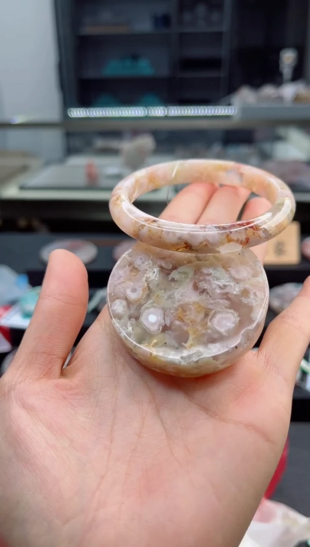 石英质玉手镯未镶嵌56圈口（赠送镯心）1886344