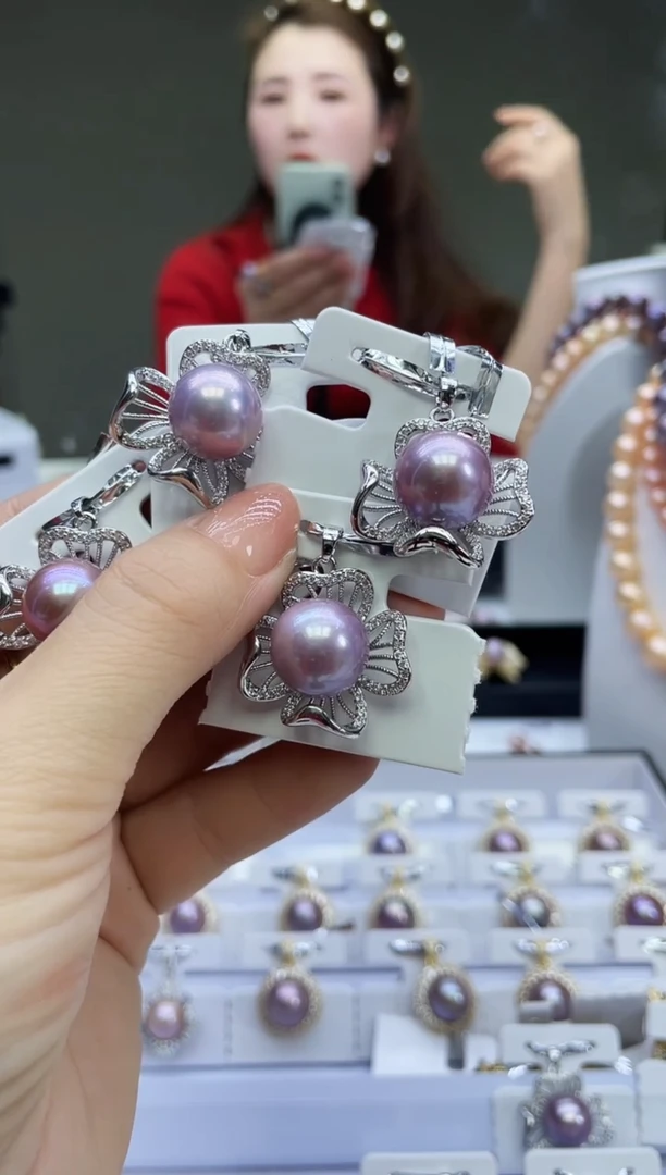 未镶嵌吊坠淡水珍珠紫色系吊坠