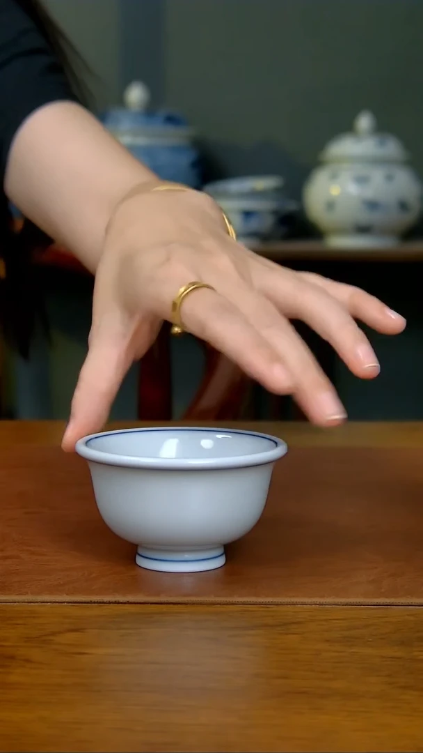 陶瓷用****7白胎小压手杯（柴窑）