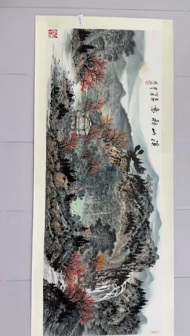 国画洪明道-国画山水12平尺