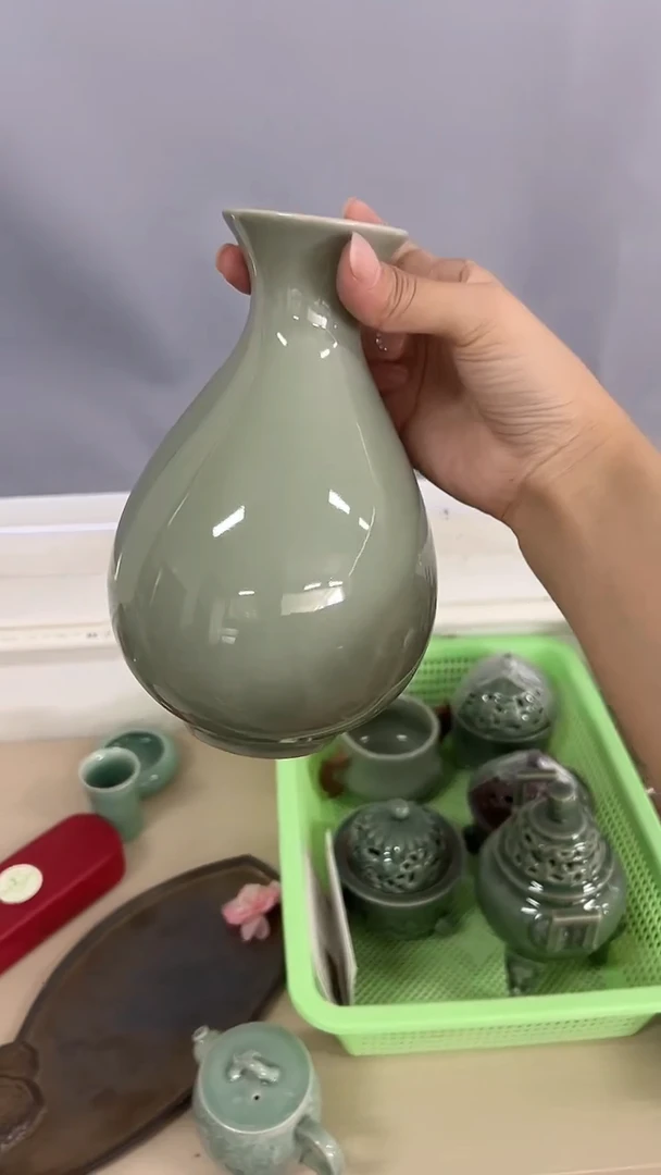 龙泉云间青瓷小米茶器