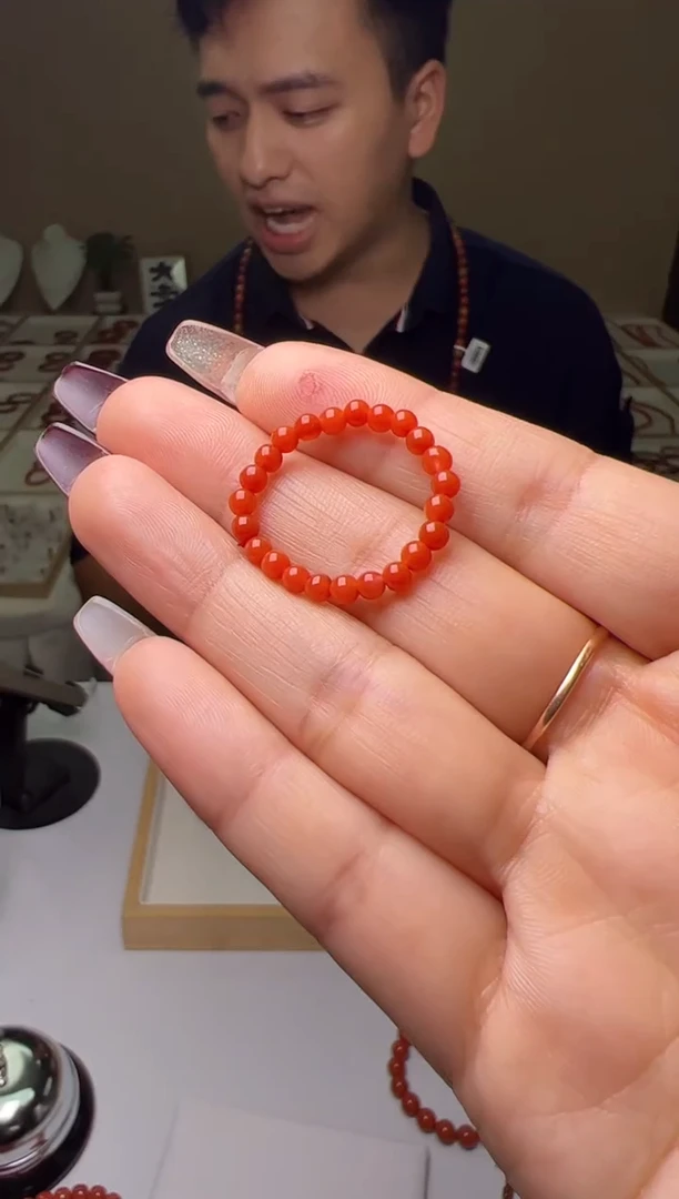 未镶嵌3mm南红玛瑙原矿戒圈