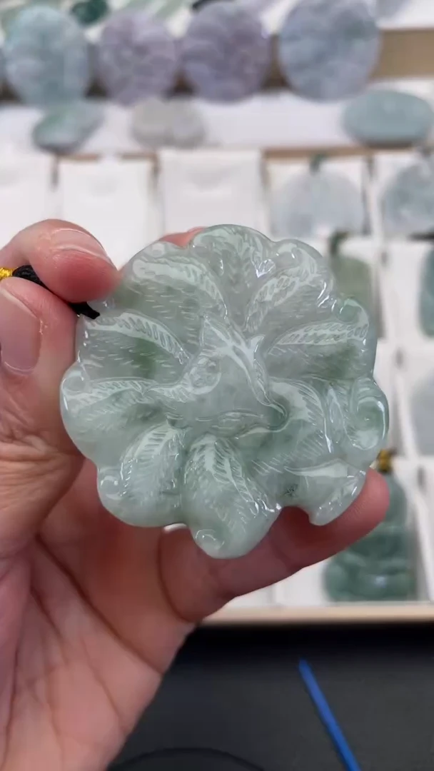 颈饰未镶嵌翡翠天然缅甸翡翠A货376